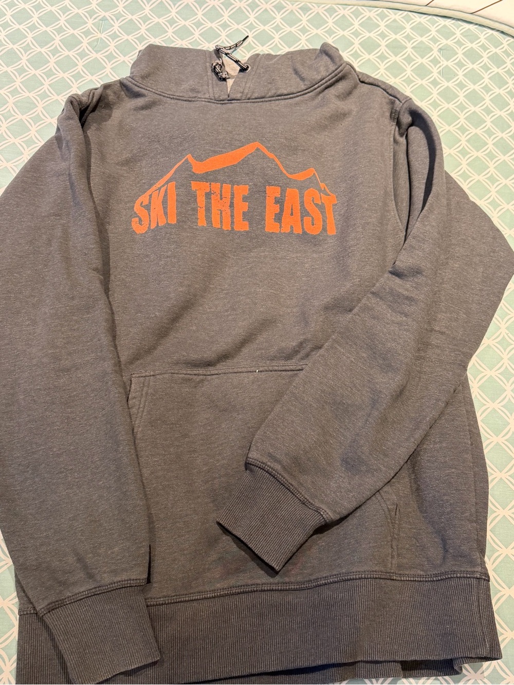 Kith Gray Pullover Hoodie with Black Patch Logo
